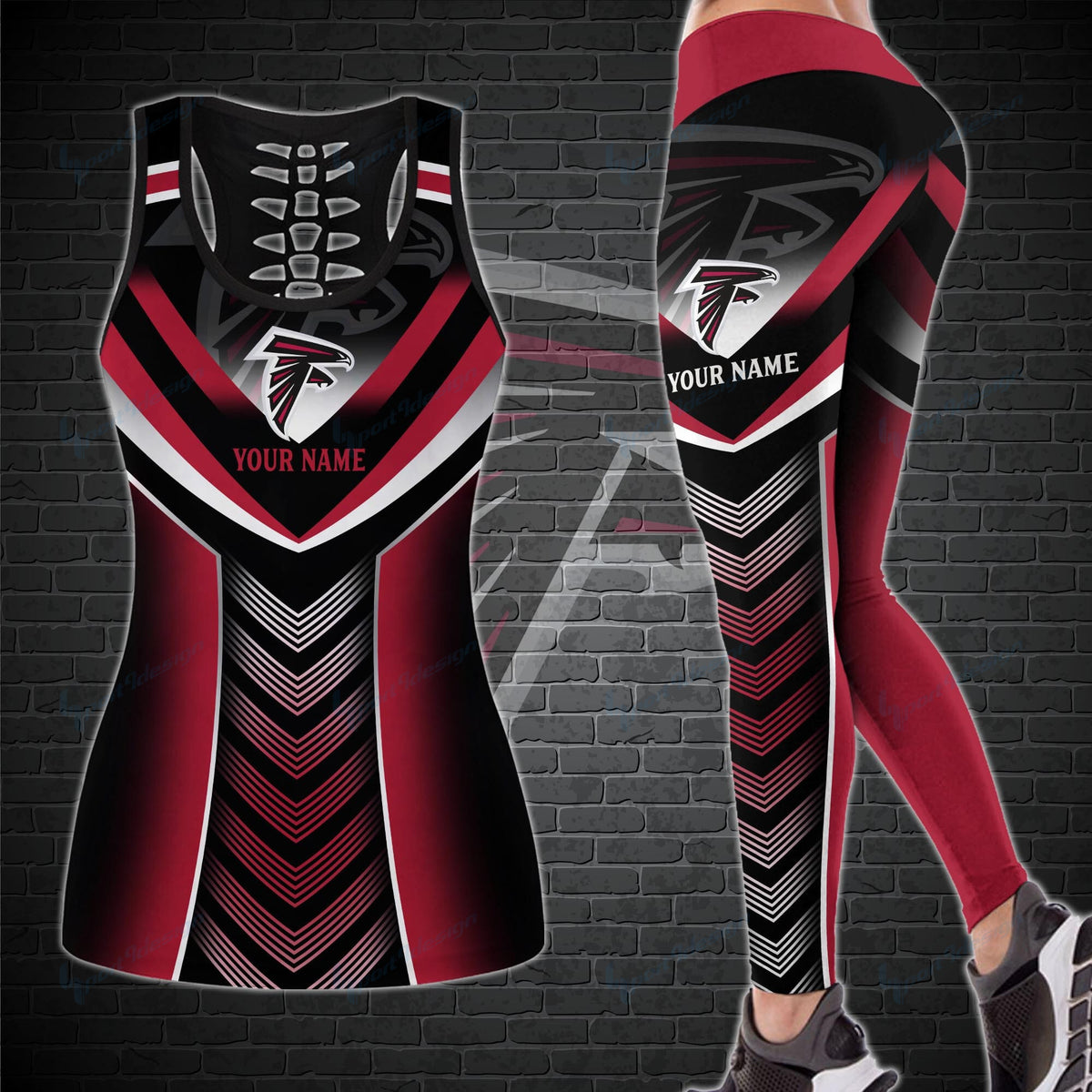 Atlanta Falcons Personalized Leggings And Tank Top BG02