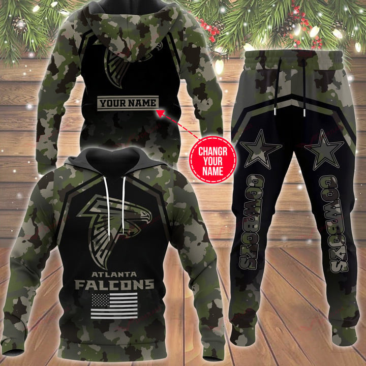 Atlanta Falcons Personalized Hoodie and Joggers BB535