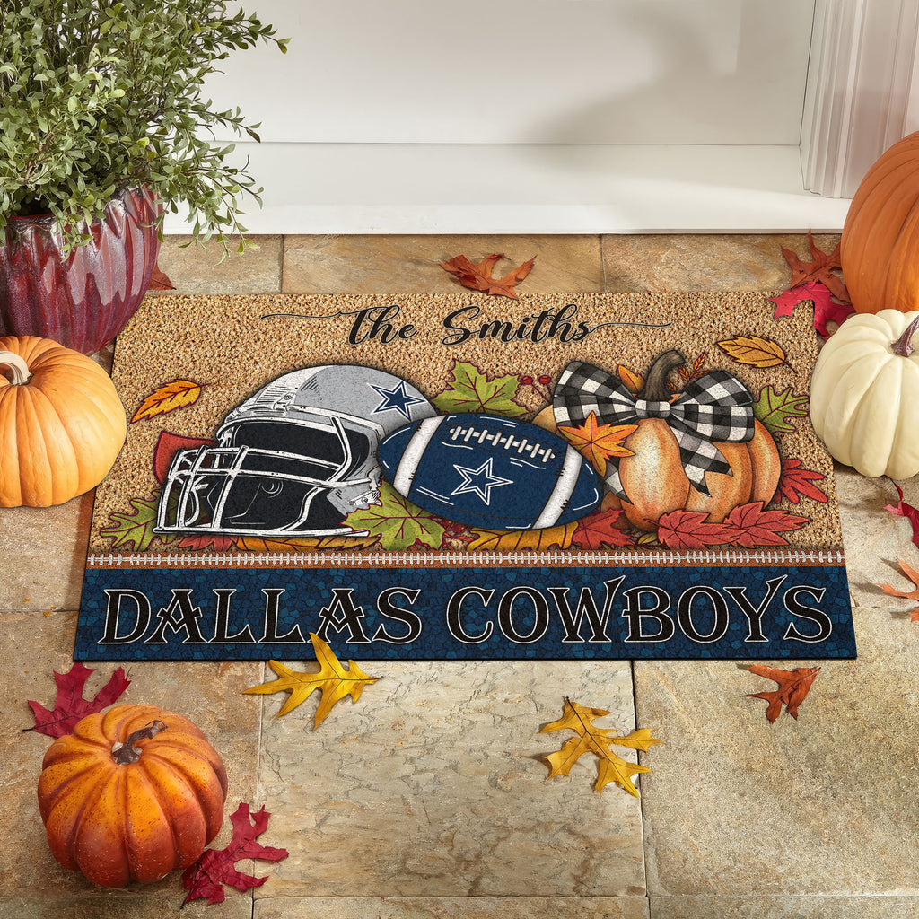 Dallas Cowboys Doormat Custom Your Family Name, Sport Doormat, Sport Gifts For Fan, Home Decorations EHIVM-60181