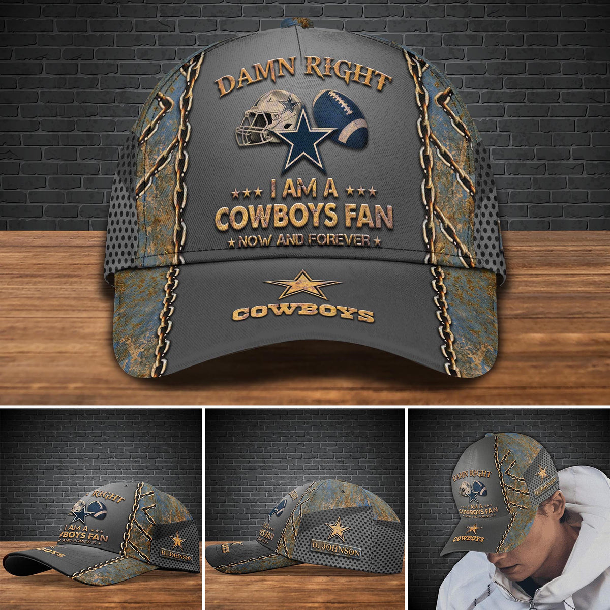 Dallas Cowboys Cap New Version Custom Your Name, Football Team Cap, Football Lovers Gifts ETRG-477009