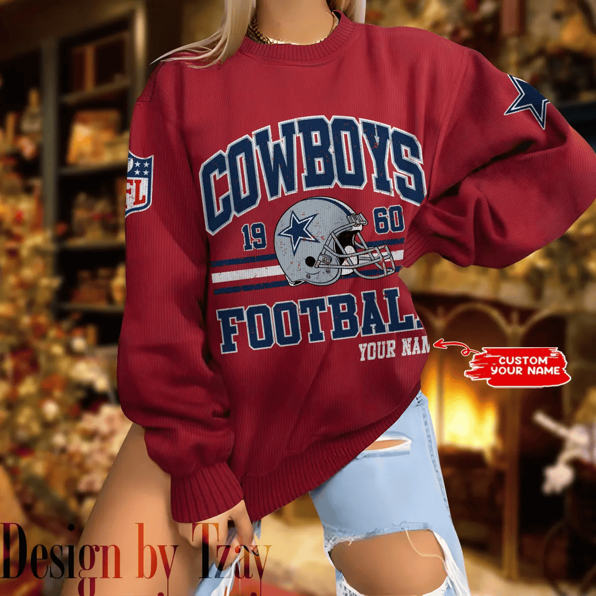 Dallas Cowboys Personalized Fashion Design New Woolen Sweater  BGSWT284