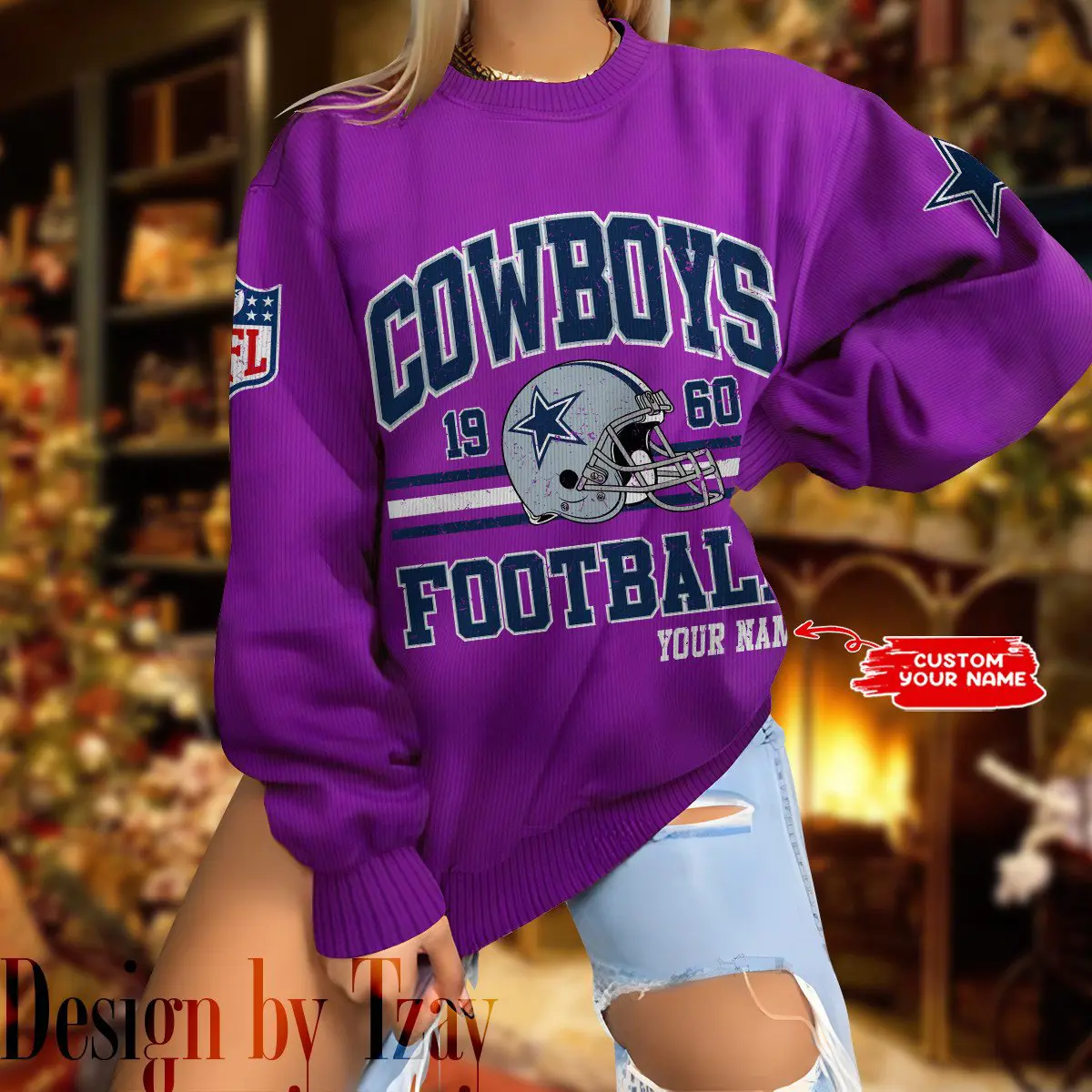 Dallas Cowboys Personalized Fashion Design New Woolen Sweater  BGSWT284