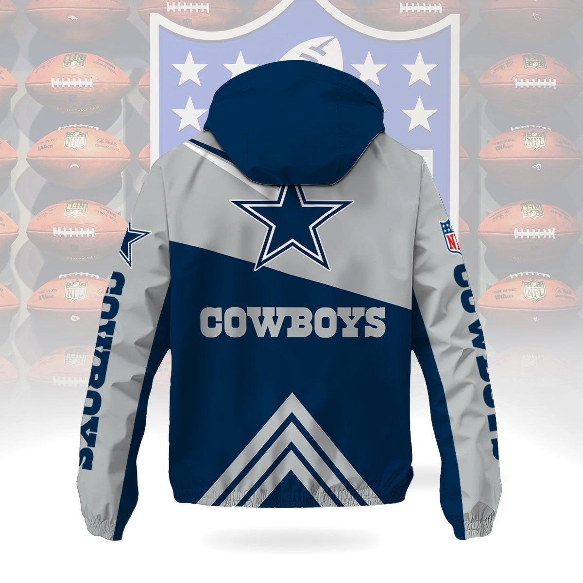 Dallas Cowboys Custom Windbreaker Outdoor Jacket Sport Fan Gift SPTWJACKET009