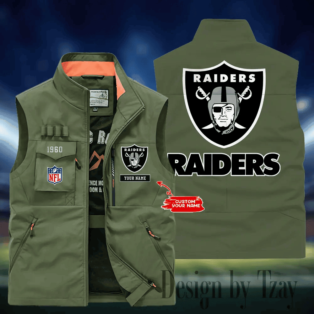 Las Vegas Raiders Sleeveless Jacket Multicolor S9SLJK114