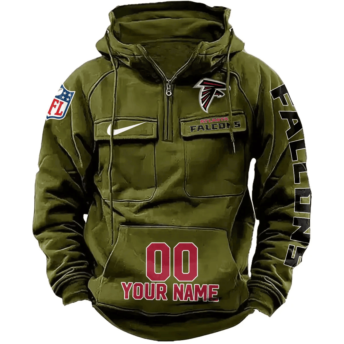Atlanta Falcons Vintage Men Hoodie AZVMHD063
