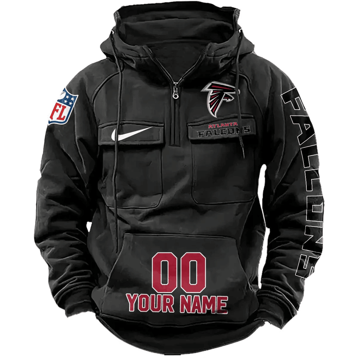 Atlanta Falcons Vintage Men Hoodie AZVMHD063