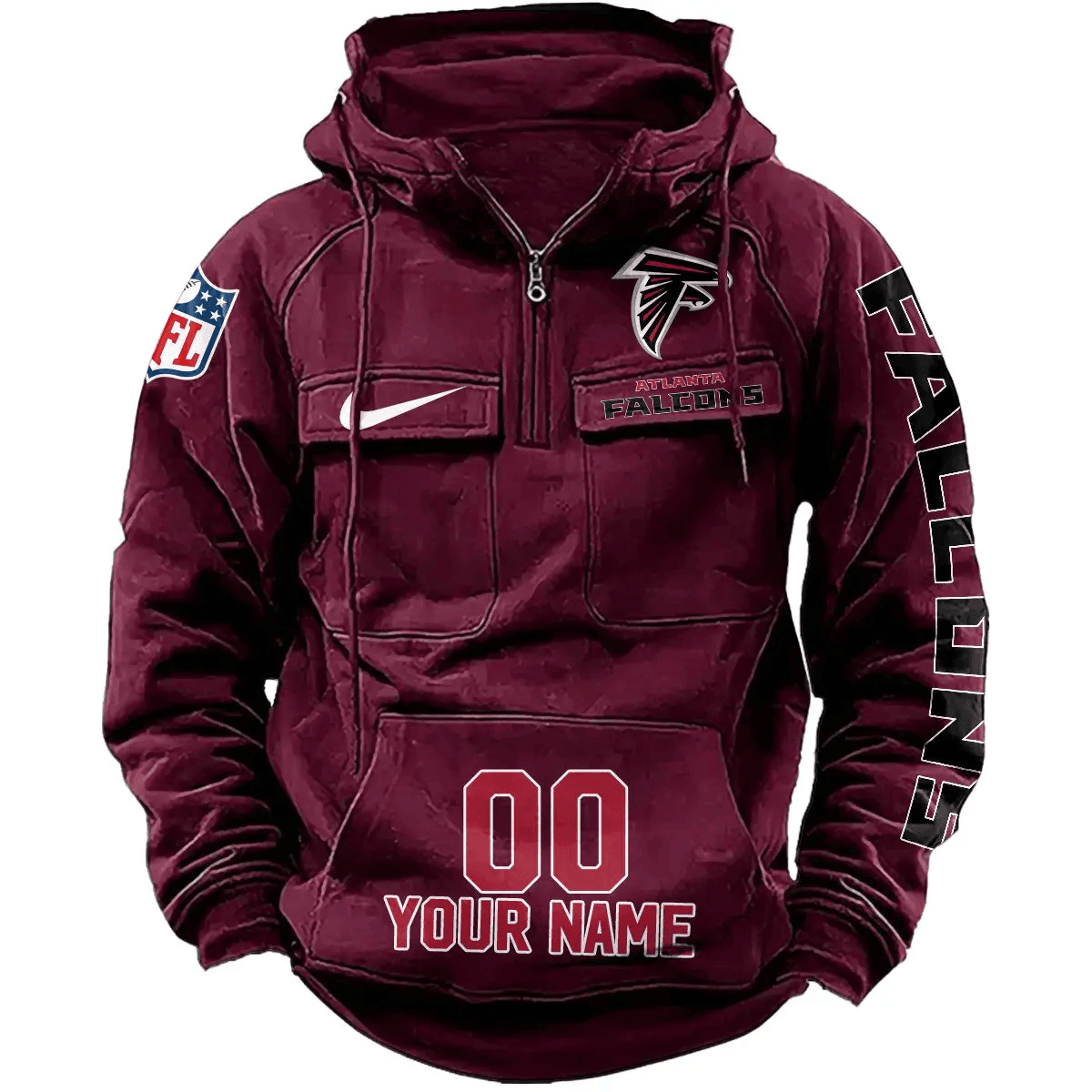 Atlanta Falcons Vintage Men Hoodie AZVMHD063