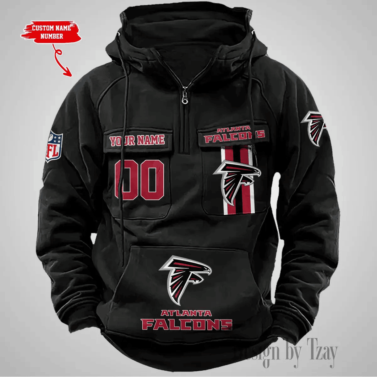 Atlanta Falcons Vintage Men Hoodie DV2 AZVMHD413