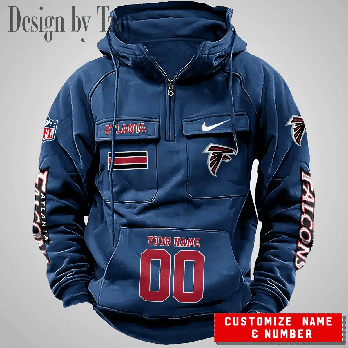 Atlanta Falcons Vintage Men Hoodie DV2 AZVMHD381