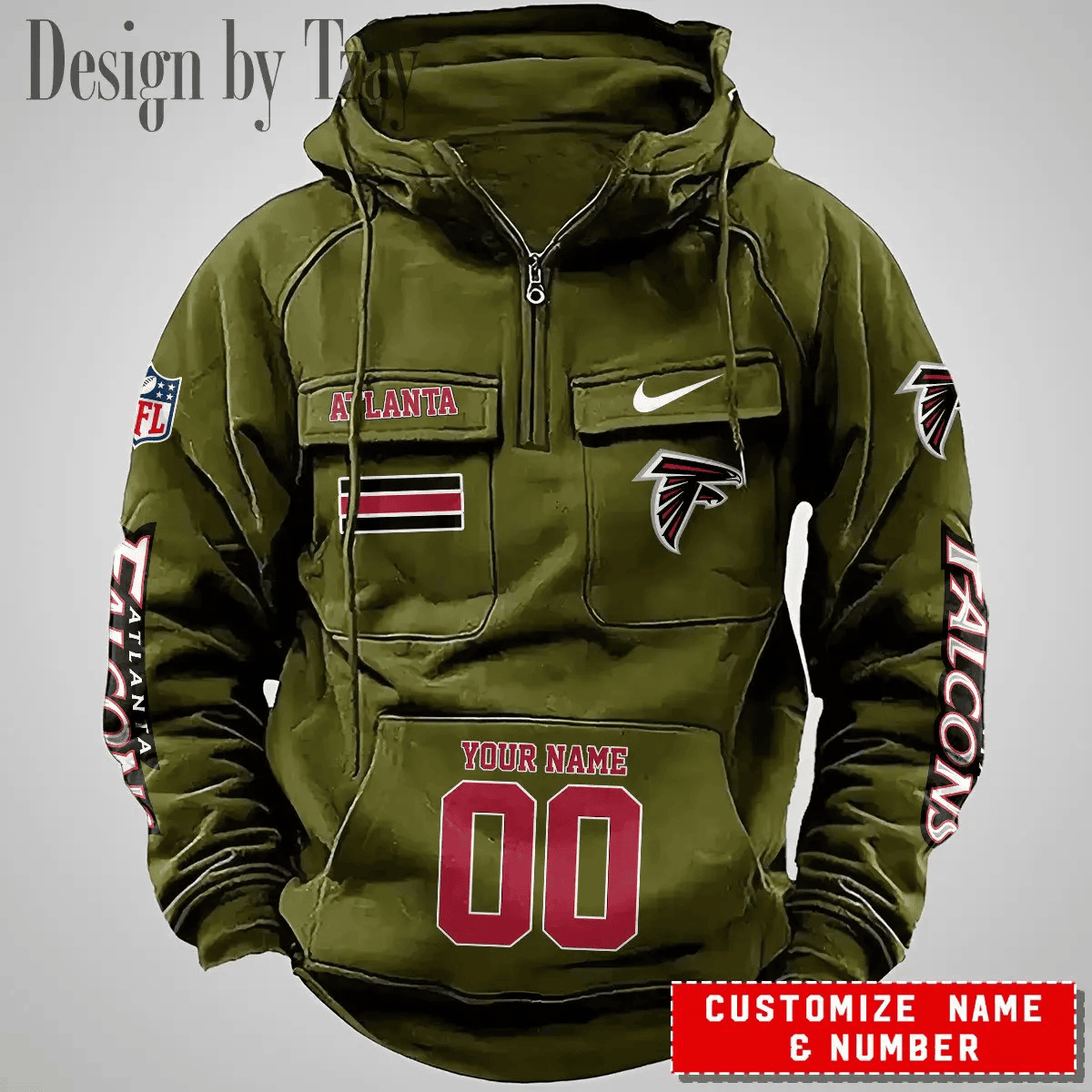 Atlanta Falcons Vintage Men Hoodie DV2 AZVMHD381