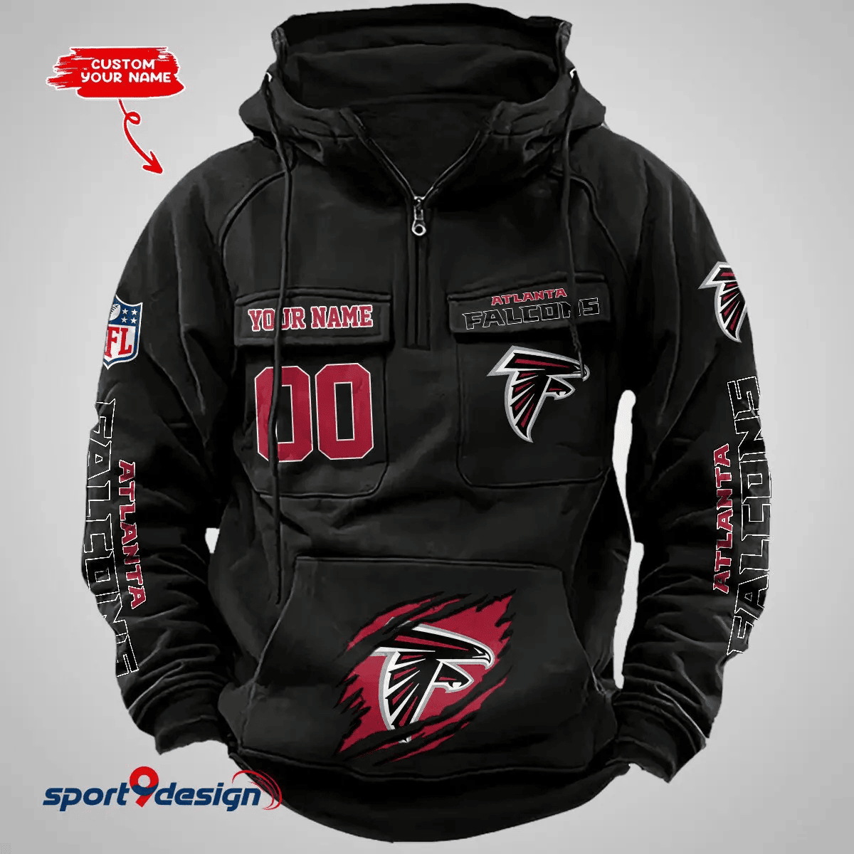 Atlanta Falcons Vintage Men Hoodie AZVMHD151