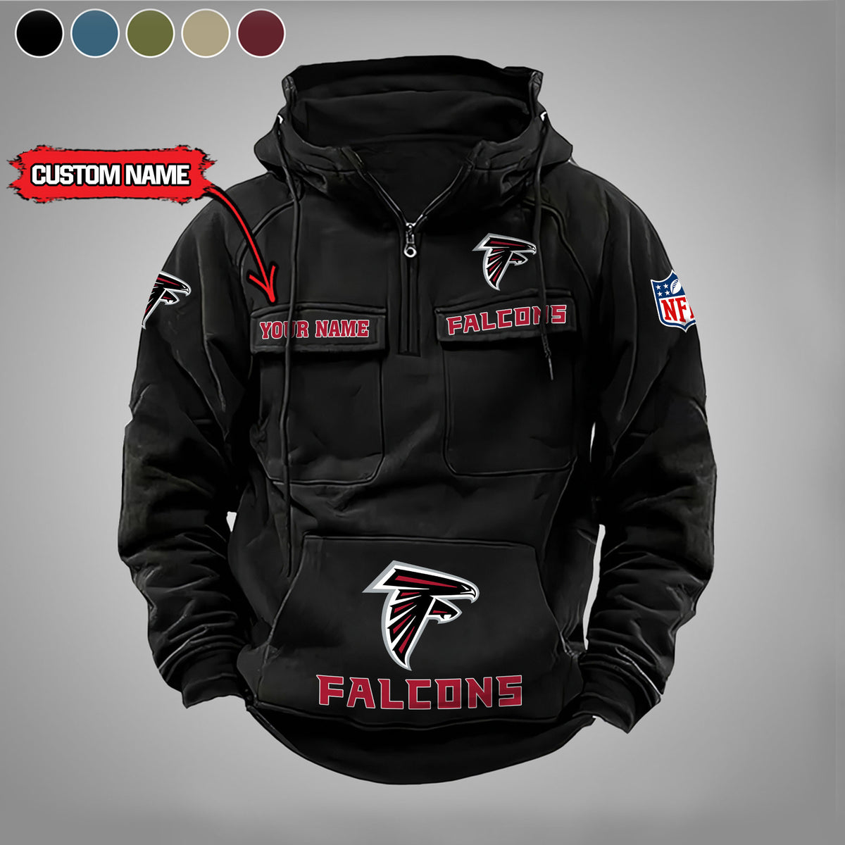 Atlanta Falcons Vintage Men Hoodie AZVMHD025
