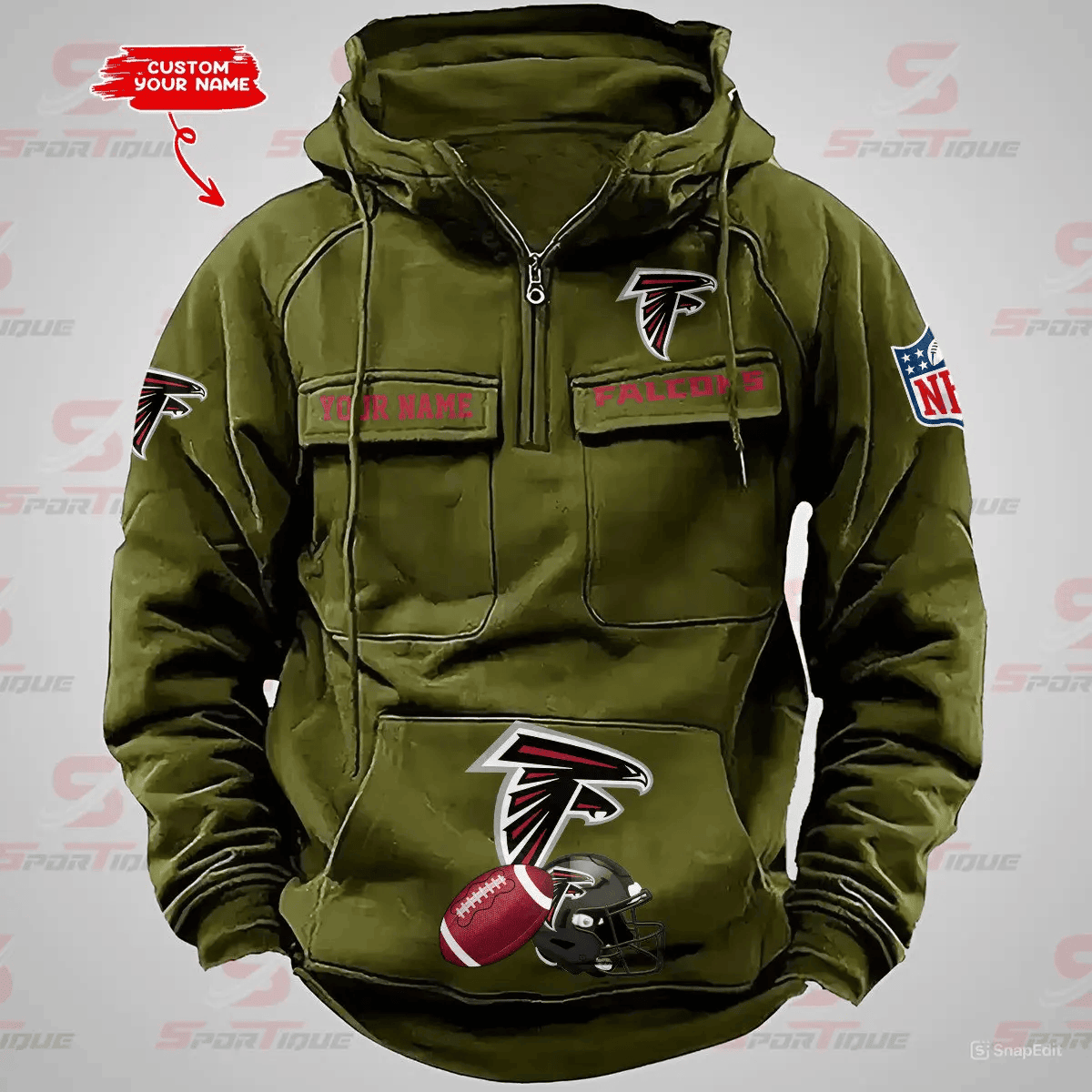 Atlanta Falcons Vintage Men Hoodie AZVMHD355