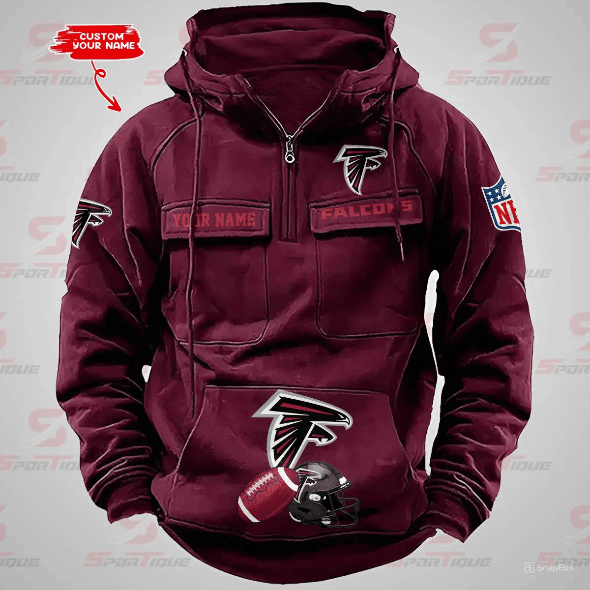 Atlanta Falcons Vintage Men Hoodie AZVMHD355