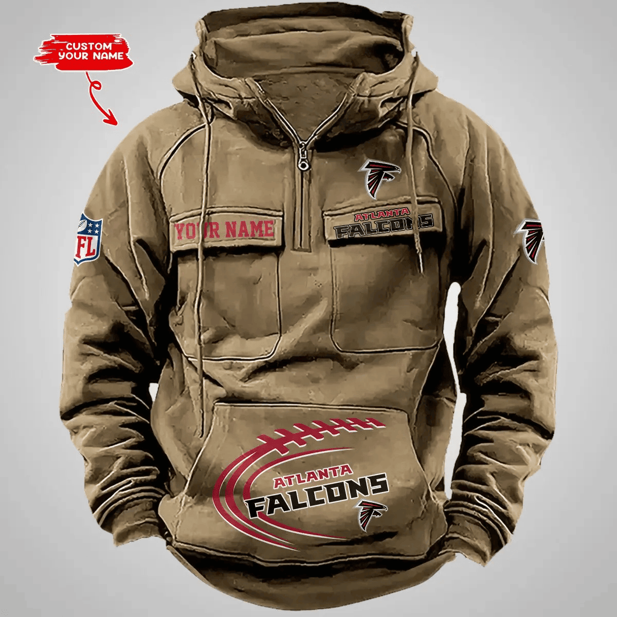 Atlanta Falcons Vintage Men Hoodie AZVMHD111