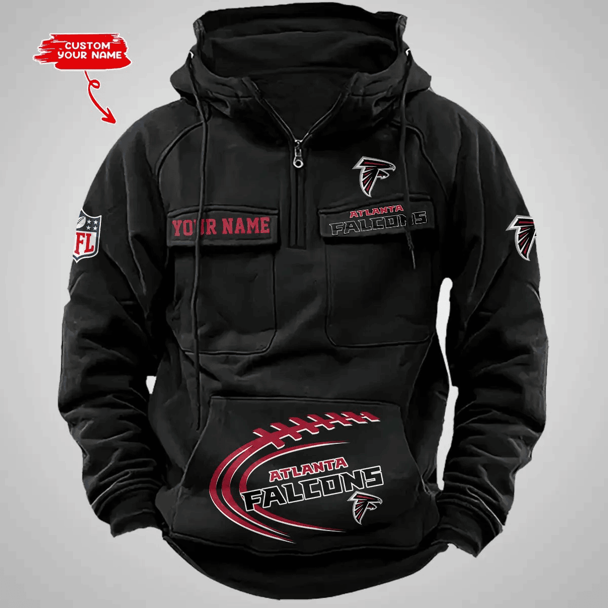 Atlanta Falcons Vintage Men Hoodie AZVMHD111