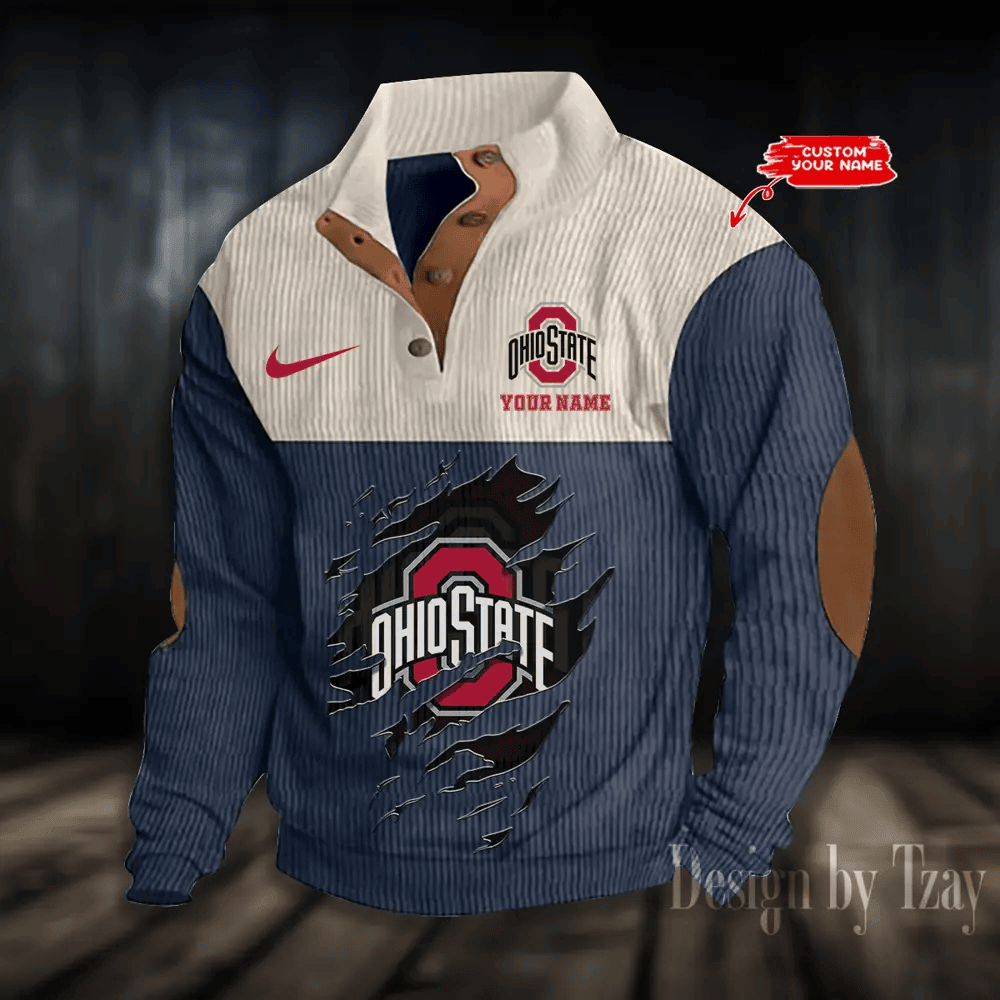 S9DBSCH536Ohio State Buckeyes NCAA Double Collar Hoodies