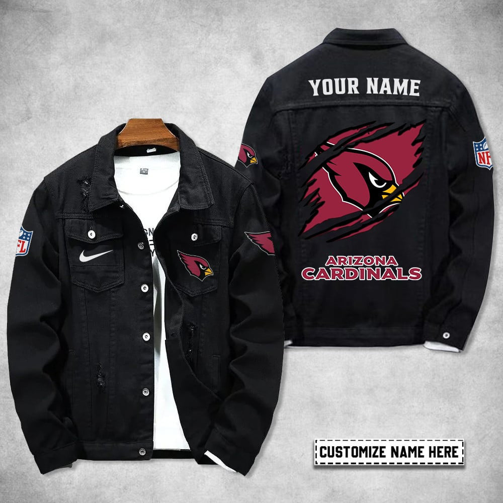 Arizona Cardinals Personalized Premium Denim Jacket S9DJ040