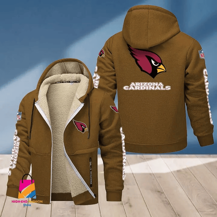 Arizona Cardinals Multicolor Premium Thick Zip-Up Hoodie ANZTZH001