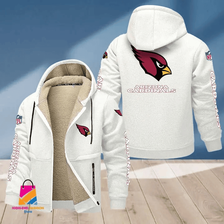 Arizona Cardinals Multicolor Premium Thick Zip-Up Hoodie ANZTZH001