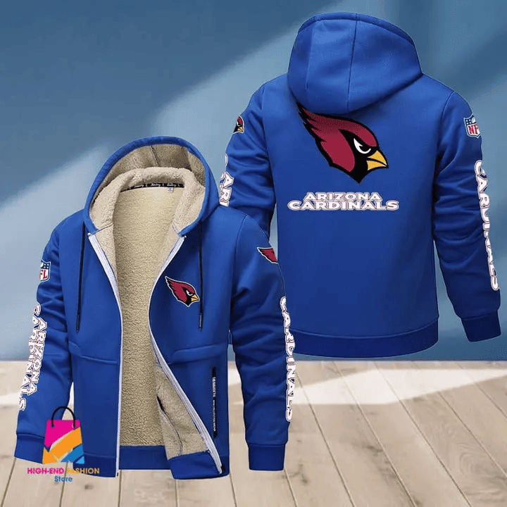 Arizona Cardinals Multicolor Premium Thick Zip-Up Hoodie ANZTZH001