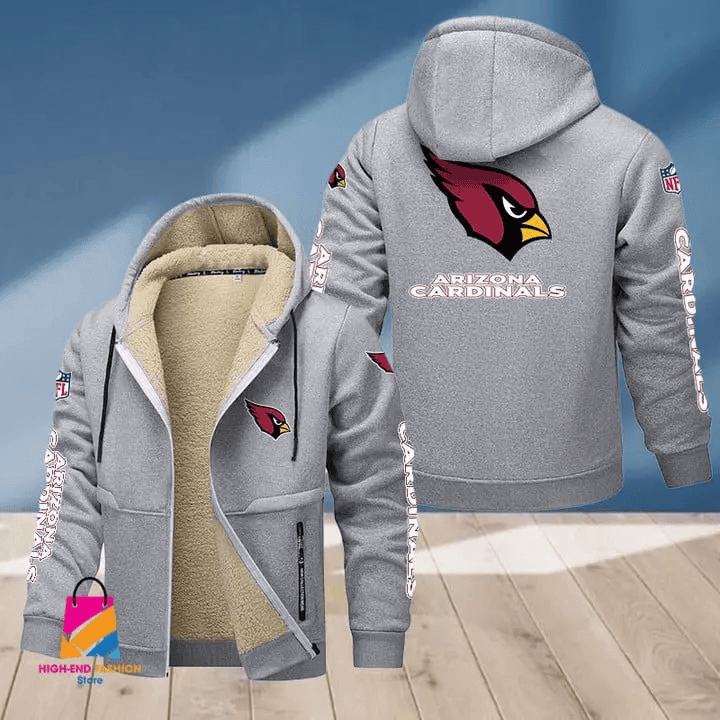 Arizona Cardinals Multicolor Premium Thick Zip-Up Hoodie ANZTZH001