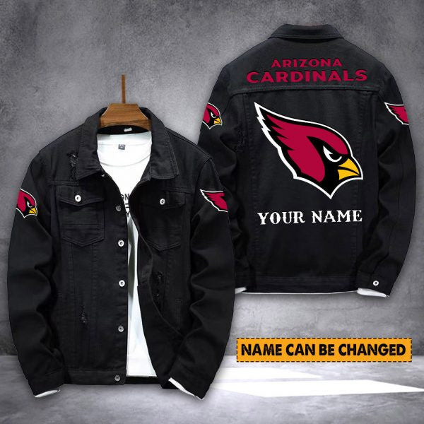 Arizona Cardinals Personalized Premium Denim Jacket S9DJ017