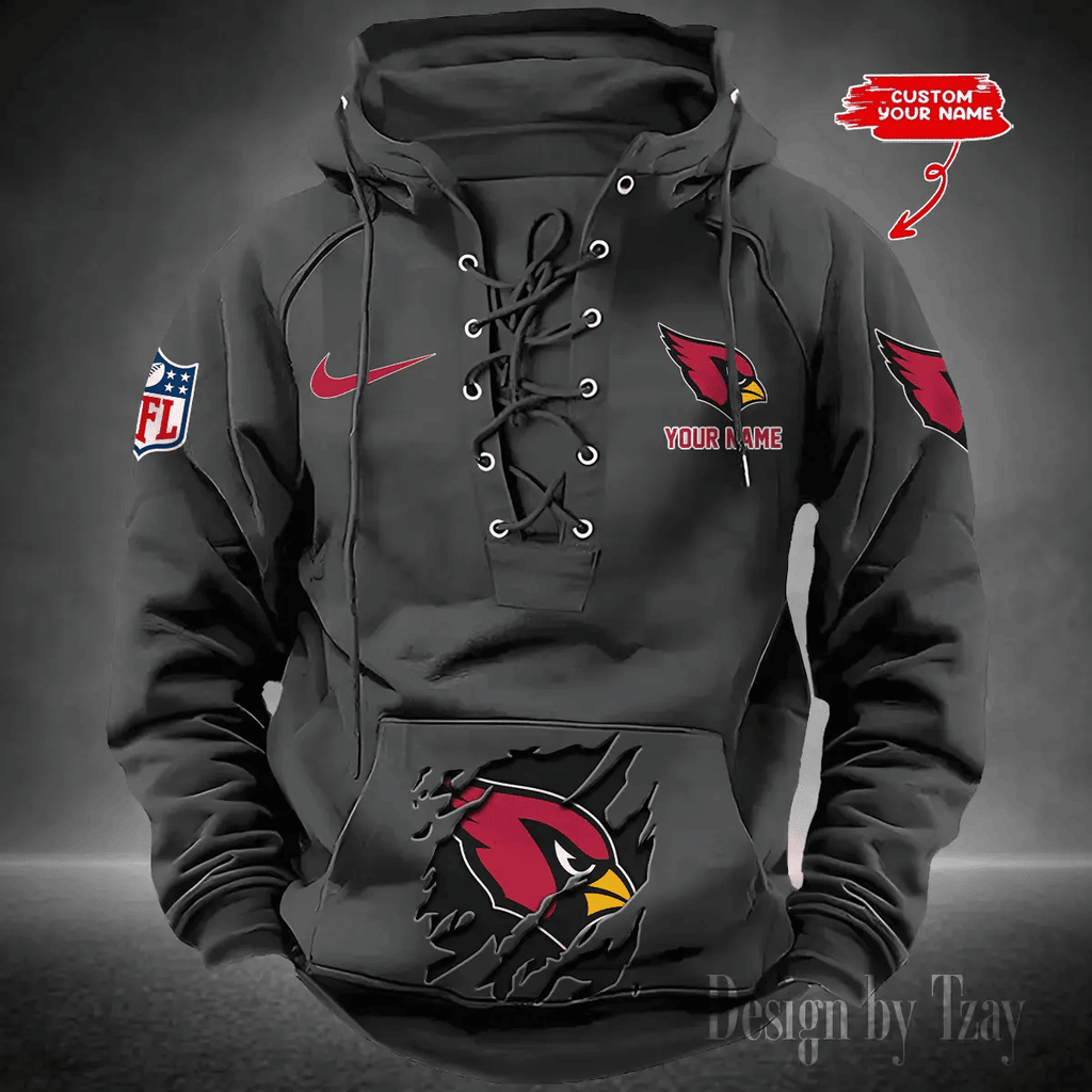 SPTS9HLUH001-Arizona Cardinals Men's Hooded Lace-up Hoodie