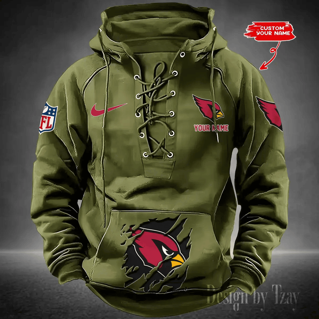 SPTS9HLUH001-Arizona Cardinals Men's Hooded Lace-up Hoodie