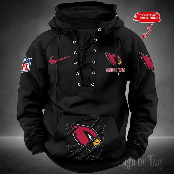 SPTS9HLUH001-Arizona Cardinals Men's Hooded Lace-up Hoodie
