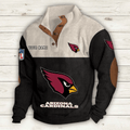 Arizona Cardinals S9DBSCH636 Premium Stand-Collar Game-Day Pullover - Engineered Warmth & Personalized Name