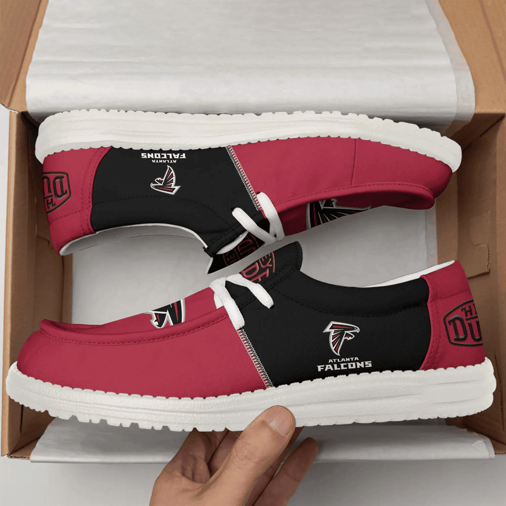 Atlanta Falcons Personalized Moccasin Slippers – Hey Dude Shoes Style AZCHDUDE250