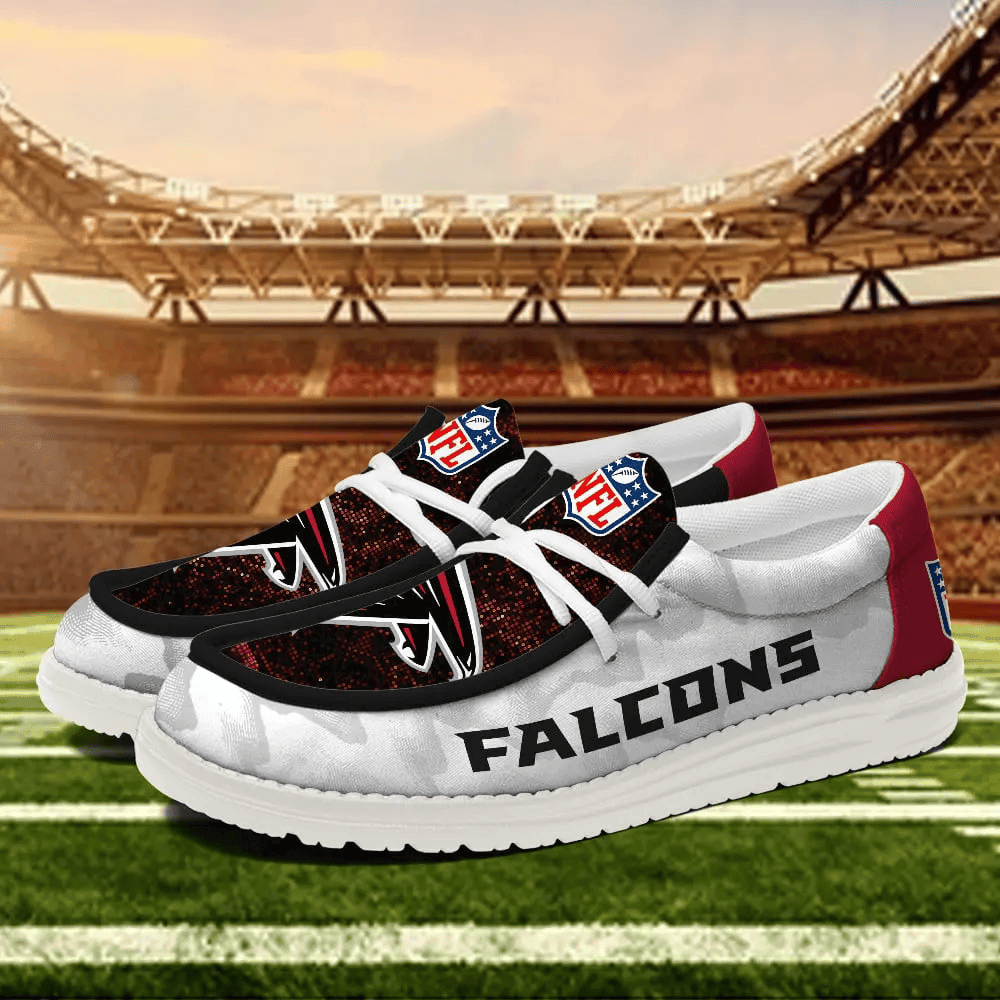 Atlanta Falcons Personalized Moccasin Slippers – Hey Dude Shoes Style AZCHDUDE218