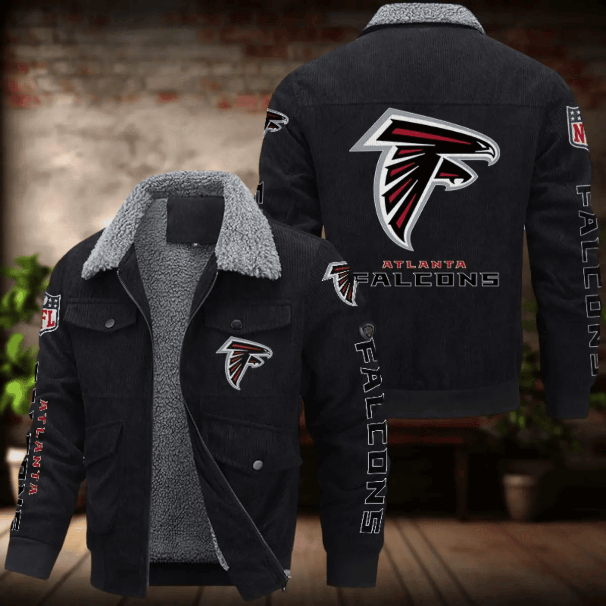 Atlanta Falcons Men's Thickened Corduroy Jacket ANZTCJ002
