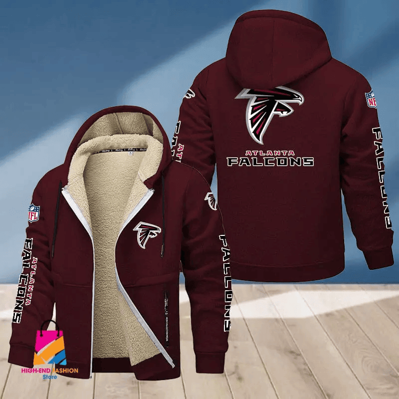 Atlanta Falcons Multicolor Premium Thick Zip-Up Hoodie ANZTZH002