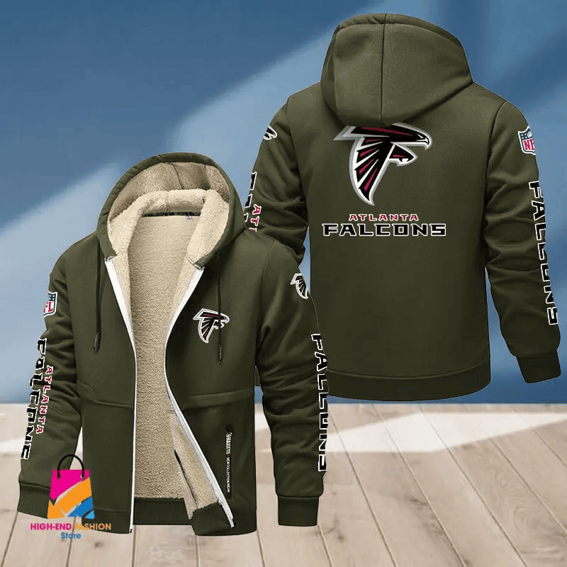 Atlanta Falcons Multicolor Premium Thick Zip-Up Hoodie ANZTZH002