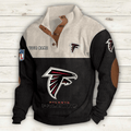 Atlanta Falcons S9DBSCH637 Premium Stand-Collar Game-Day Pullover - Engineered Warmth & Personalized Name