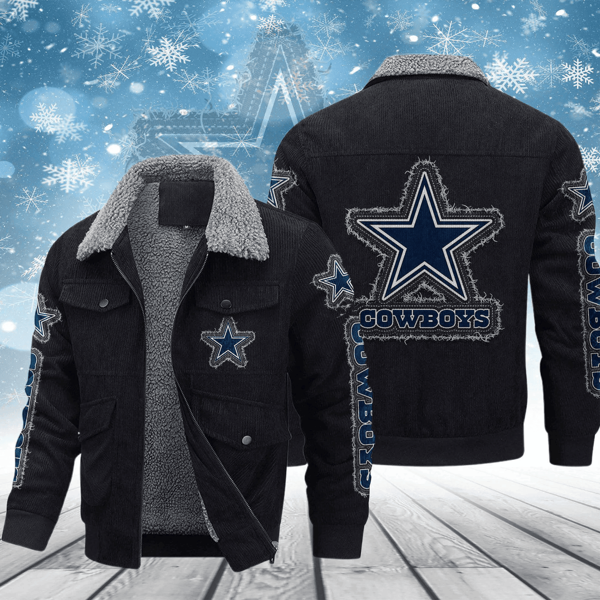 Dallas Cowboys Men's Thickened Corduroy Jacket ANZVITCJ009