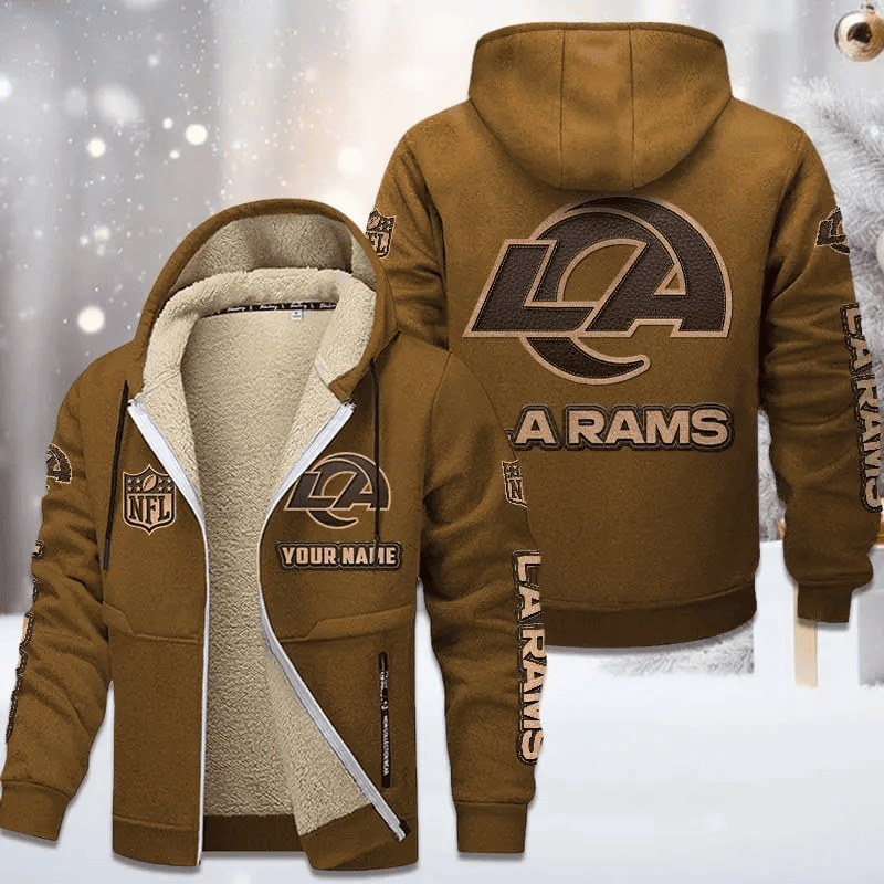 Los Angeles Rams DMTZ0856 Premium Sherpa-Lined Winter Hoodie – Personalized Edition