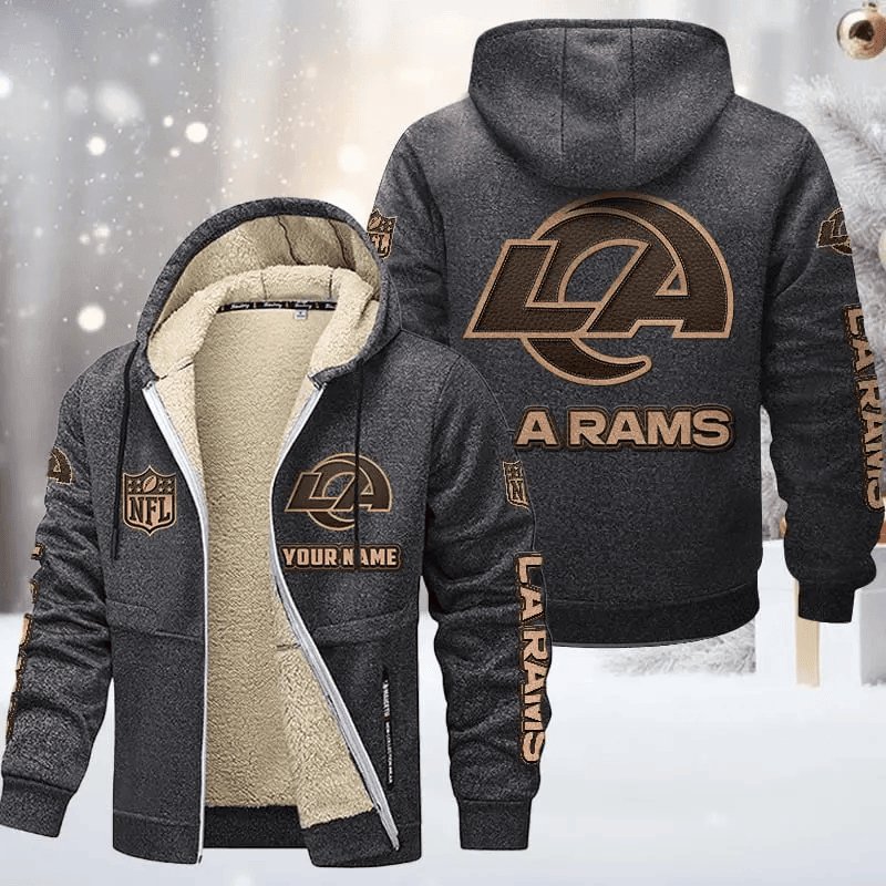 Los Angeles Rams DMTZ0856 Premium Sherpa-Lined Winter Hoodie – Personalized Edition