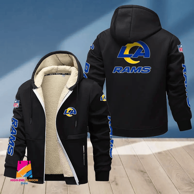 Los Angeles Rams Multicolor Premium Thick Zip-Up Hoodie ANZTZH019