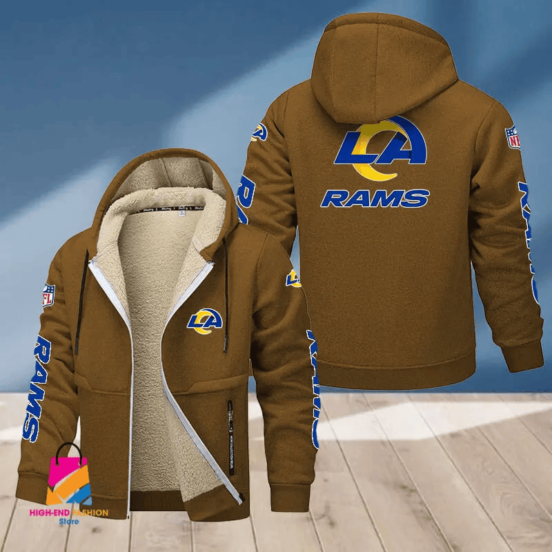 Los Angeles Rams Multicolor Premium Thick Zip-Up Hoodie ANZTZH019