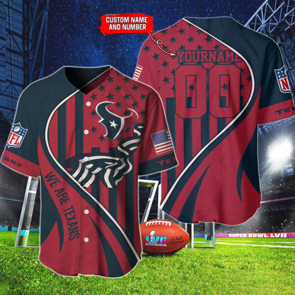 Houston Texans Personalized Baseball Jersey BG871