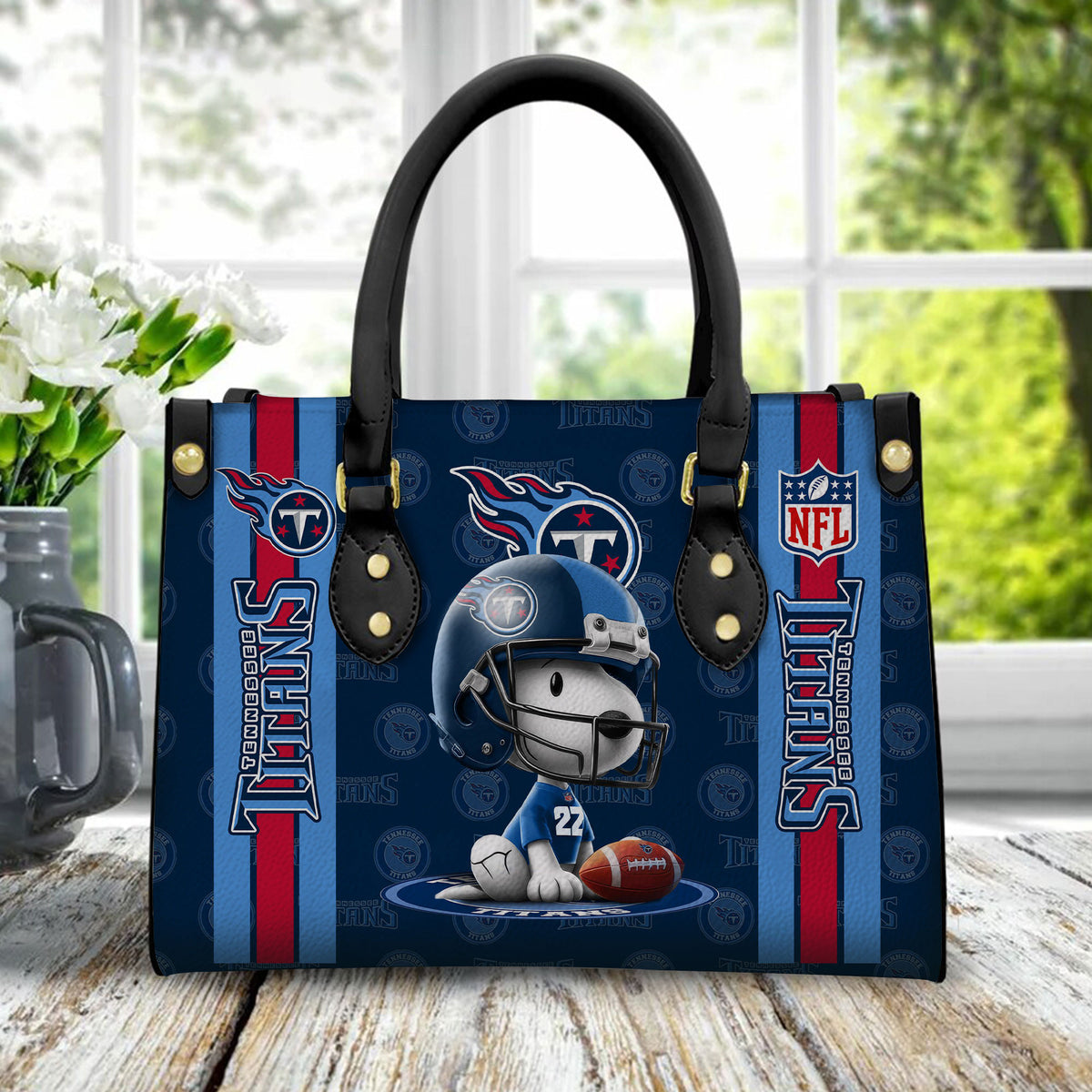 Tennessee Titans Personalized Leather Hand Bag BBLTHB774