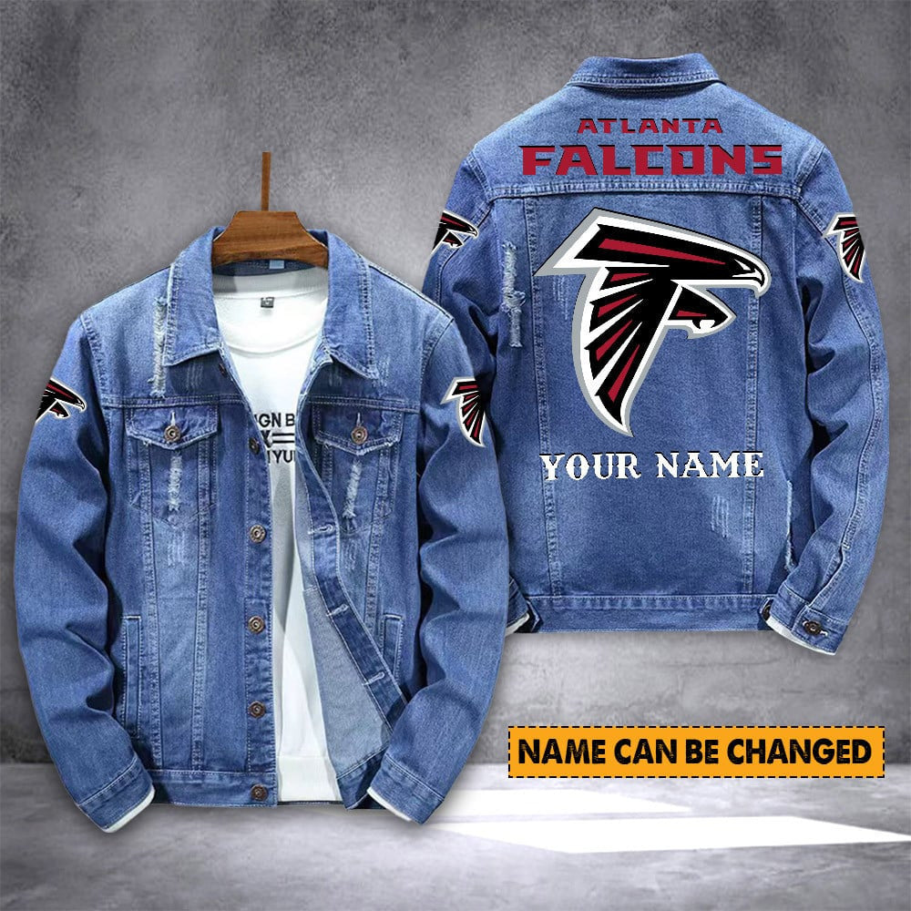 Atlanta Falcons Personalized Premium Denim Jacket S9DJ014
