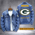 Green Bay Packers Personalized Premium Denim Jacket S9DJ012