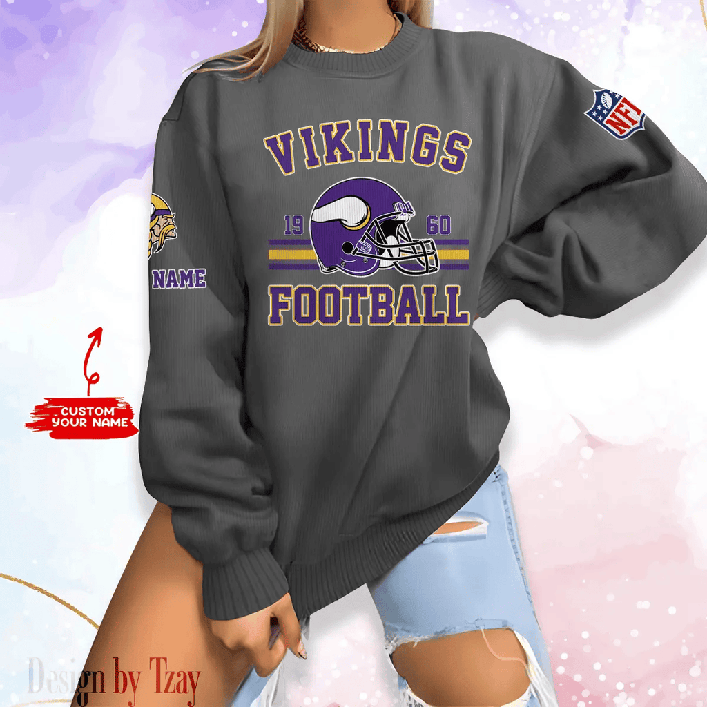 Minnesota Vikings Personalized Fashion Design New Woolen Sweater  BGSWT237