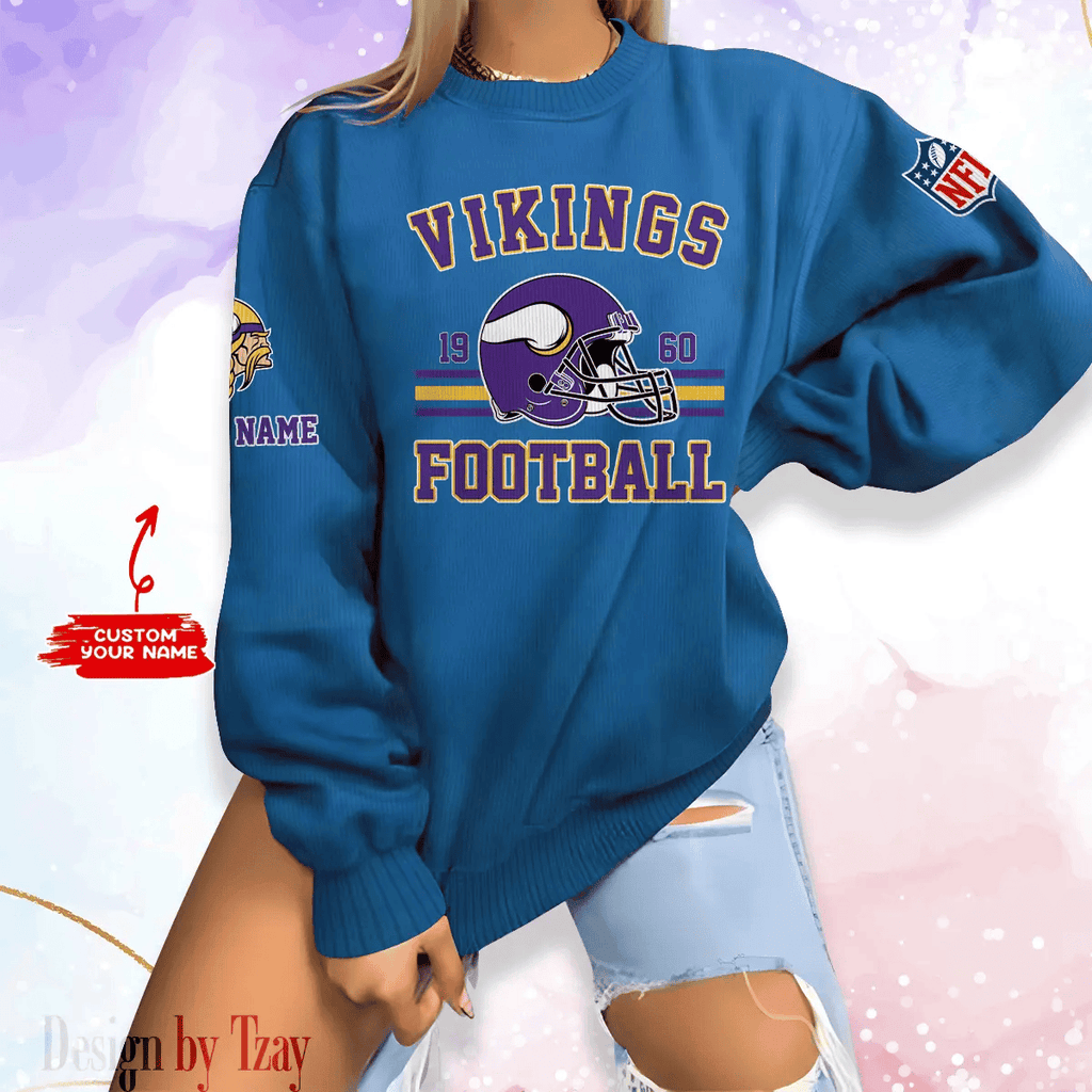 Minnesota Vikings Personalized Fashion Design New Woolen Sweater  BGSWT237