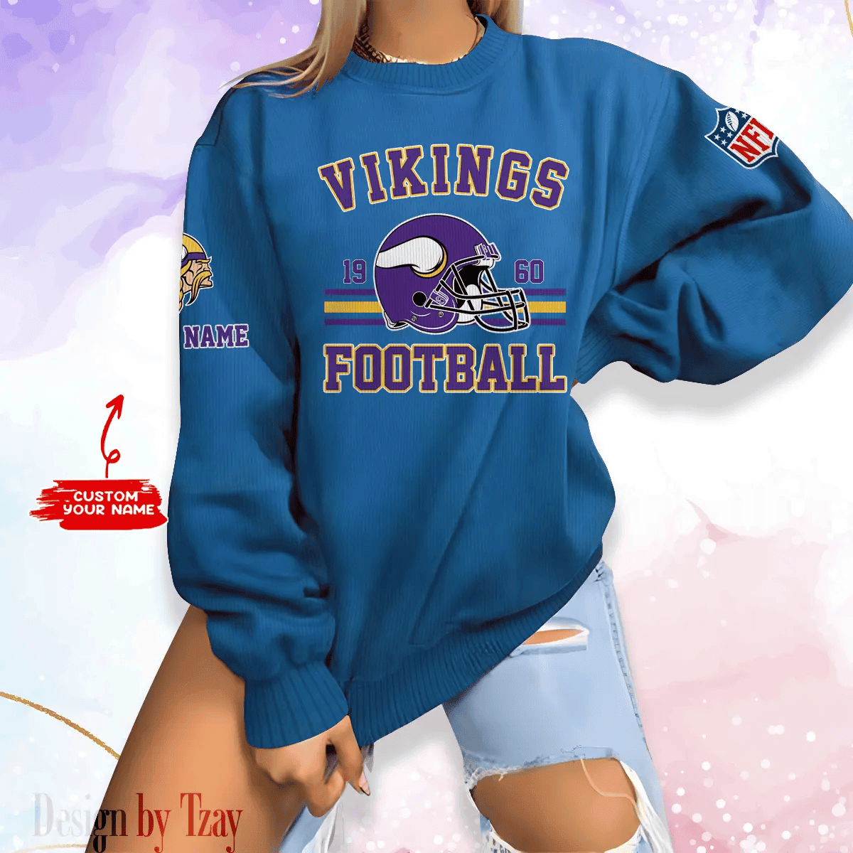 Minnesota Vikings Personalized Fashion Design New Woolen Sweater  BGSWT237