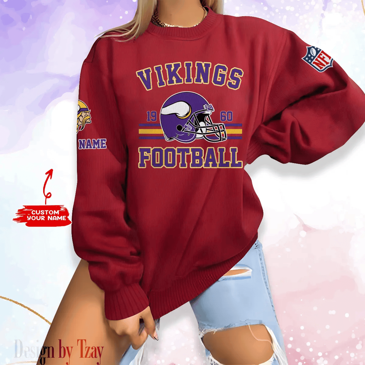 Minnesota Vikings Personalized Fashion Design New Woolen Sweater  BGSWT237